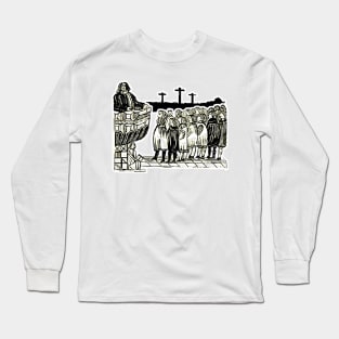 Preacher at the pulpit in a Christian temple Long Sleeve T-Shirt
